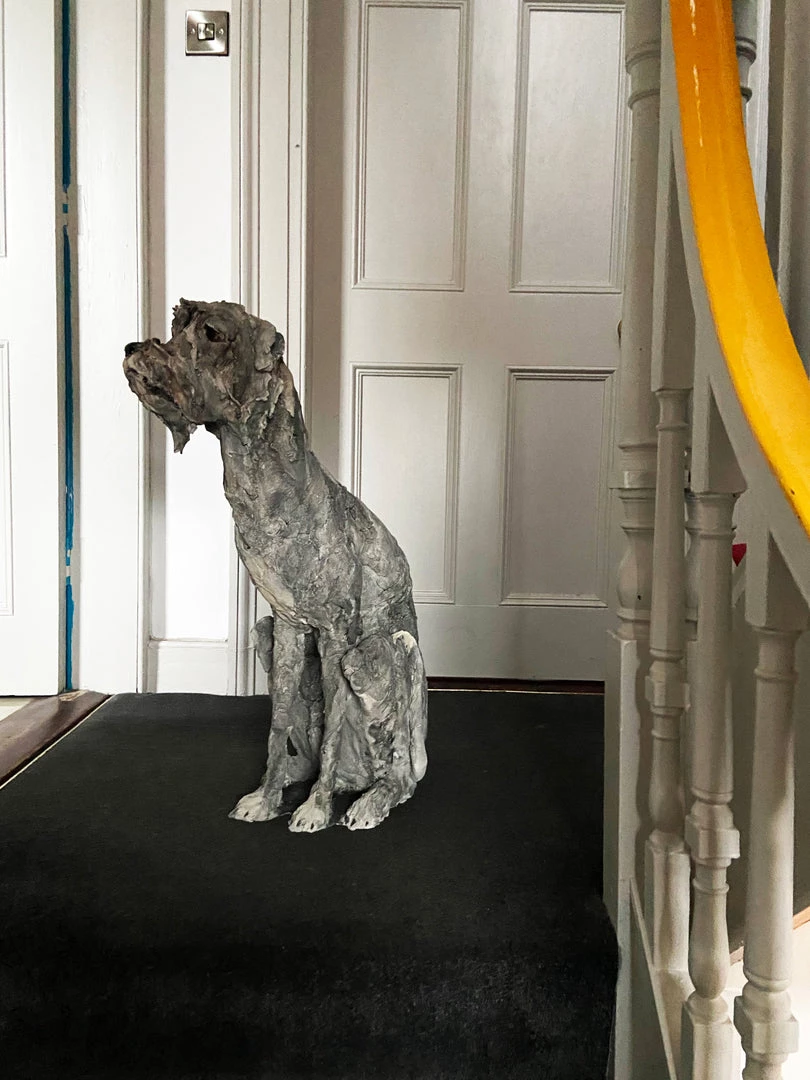 Ostinelli & Priest 'Fitzpatrick' - Irish Wolfhound - Handmade Ceramic Sculpture