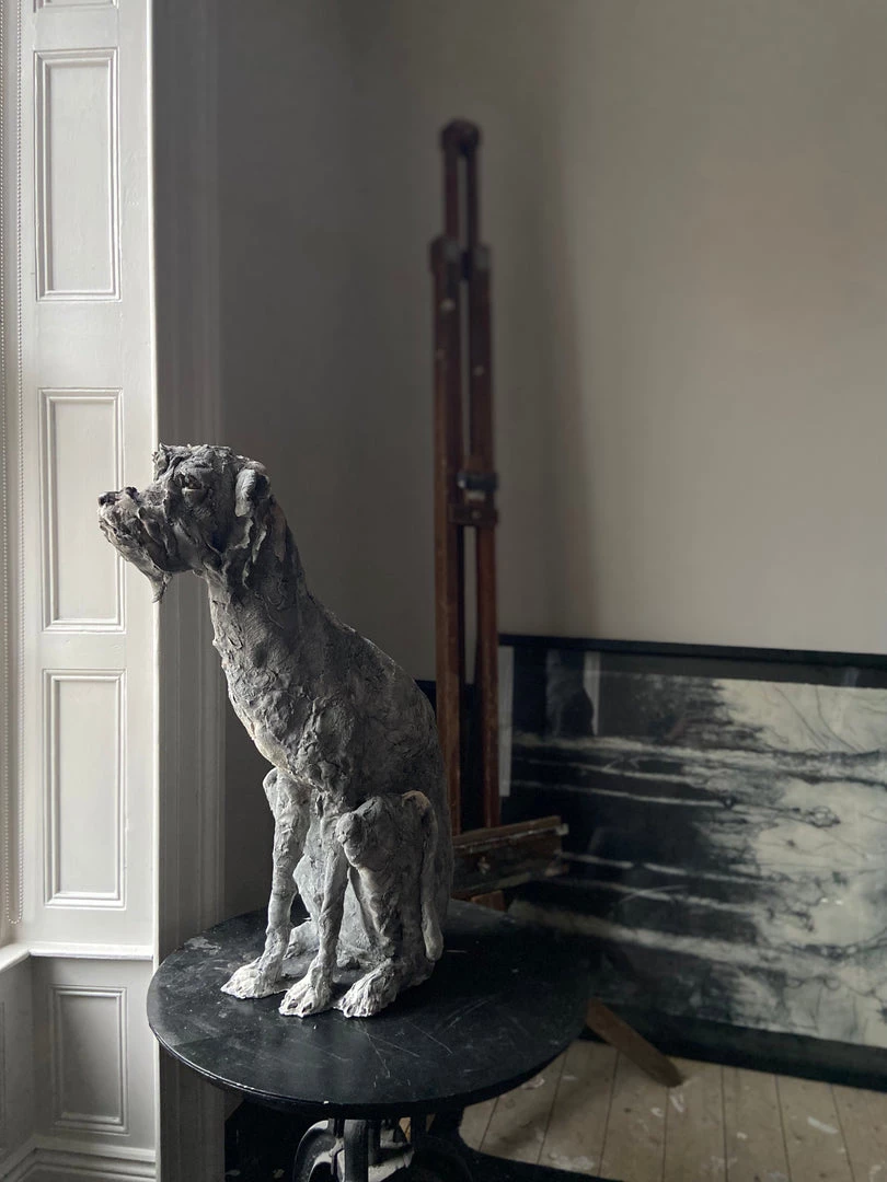 Ostinelli & Priest 'Fitzpatrick' - Irish Wolfhound - Handmade Ceramic Sculpture