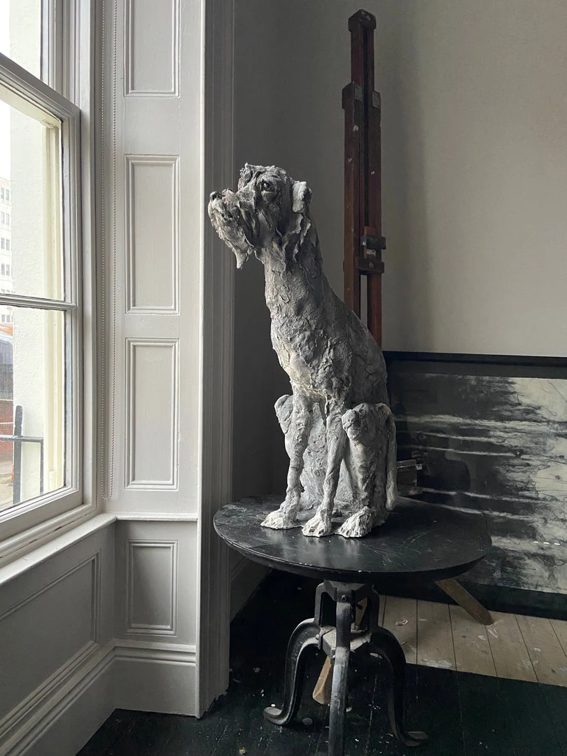 Ostinelli & Priest 'Fitzpatrick' - Irish Wolfhound - Handmade Ceramic Sculpture
