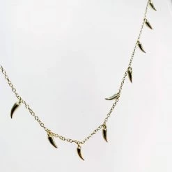 Mary K Gold Chilli Pod Necklace All Jewellery