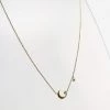 Mary K Gold Crescent Moon 2 Star Necklace