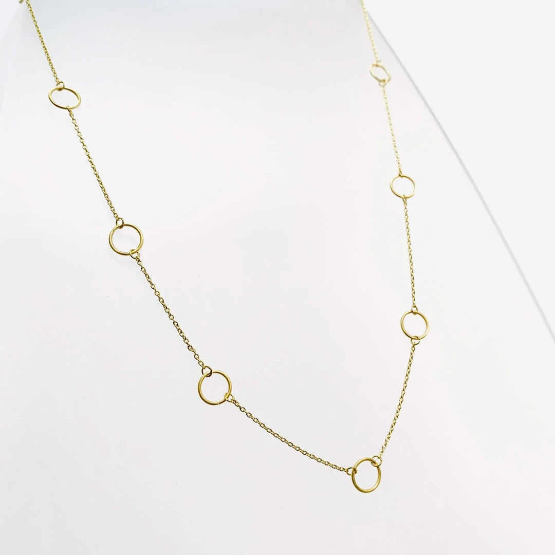 Mary K All Jewellery Gold 9 Circle Necklace