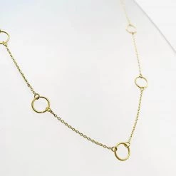 Mary K All Jewellery Gold 9 Circle Necklace