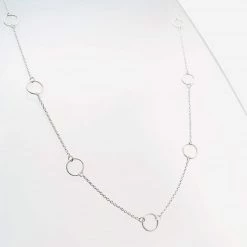 Mary K All Jewellery Silver 9 Circle Necklace