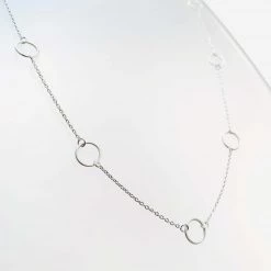Mary K All Jewellery Silver 9 Circle Necklace