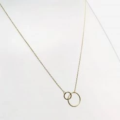 Mary K Gold 2 Circle Short Necklace