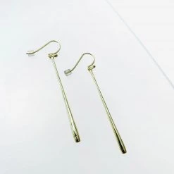 Mary K All Jewellery Gold Linear Drop Earrings