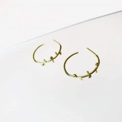 Mary K All Jewellery Gold Geometric Hoop Earrings