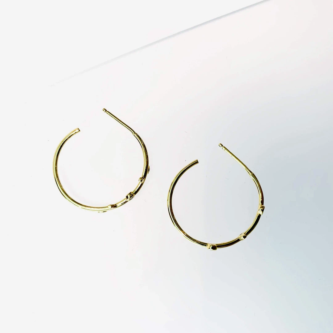 Mary K All Jewellery Gold Geometric Hoop Earrings