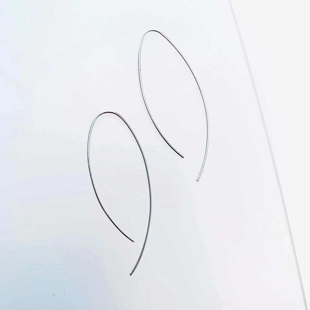 Mary K Silver Fine Curve Earrings All Jewellery