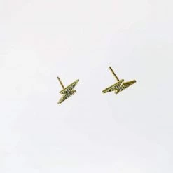 Mary K Gold Pave Flash Studs All Jewellery