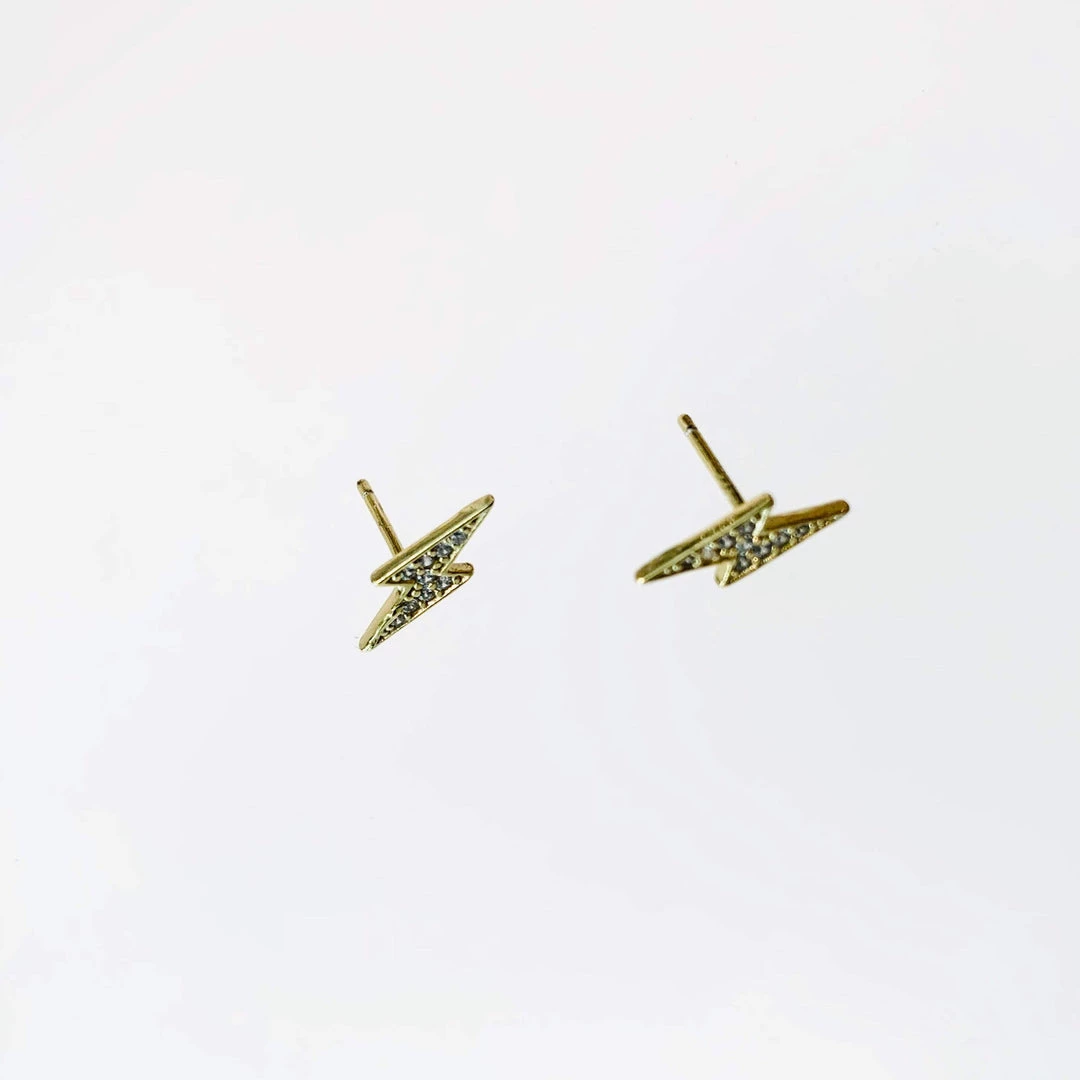 Mary K Gold Pave Flash Studs All Jewellery