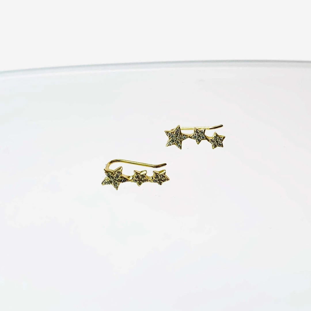 Mary K Gold Pave 3 Star Climber