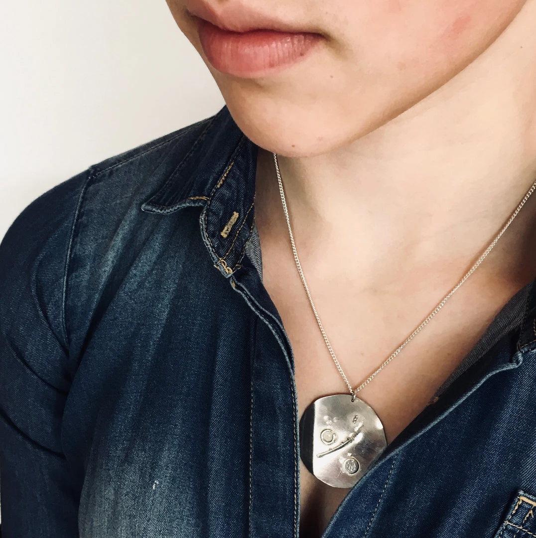 Ghost & Bonesetter Gold Plated Gealach Disc Pendant Necklaces