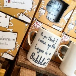 We Have It Wrapped UP DO YOU THINK I CAME UP THE LAGAN IN A BUBBLE - Belfast - Slang - Humorous - Bone - China - Mug