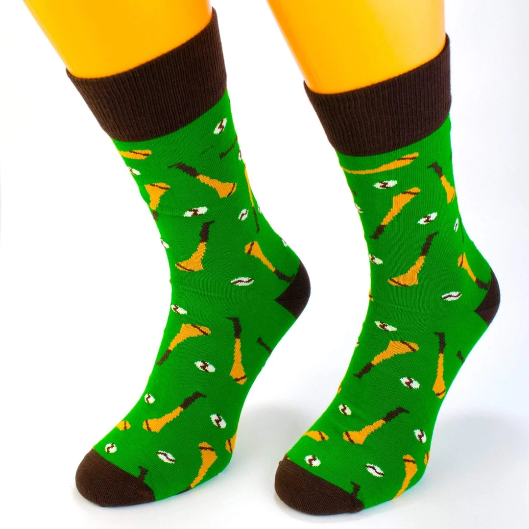 Irish Socksciety HURLING PULL HARD - Funny Irish Socks Made In Ireland