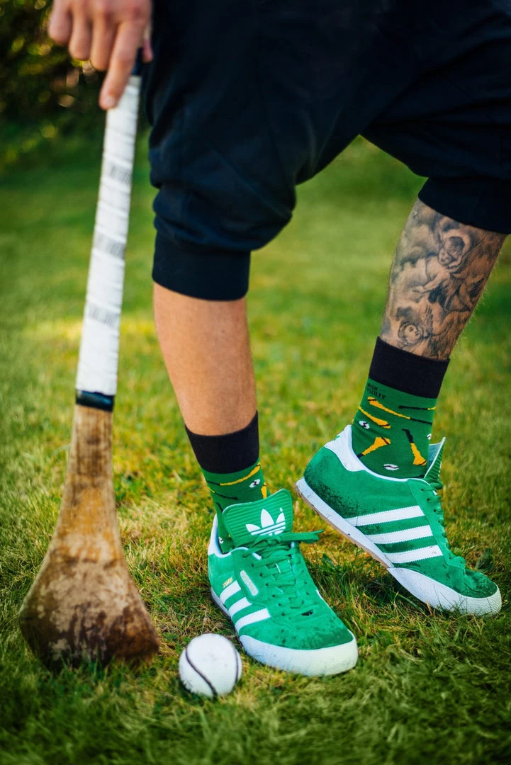 Irish Socksciety HURLING PULL HARD - Funny Irish Socks Made In Ireland