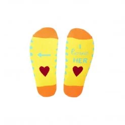 Irish Socksciety LOVE IS LOVE - Mainly Yellow - Single Pair Of Girls Socks