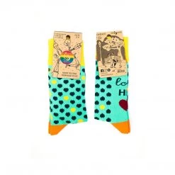 Irish Socksciety LOVE IS LOVE - Mainly Green - Single Pair Of Girls Socks