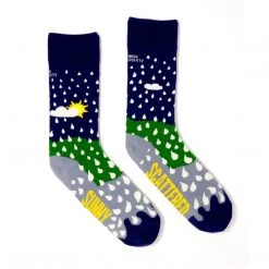 Irish Socksciety SUNNY SPELLS AND SCATTERED SHOWERS - Funny Irish Socks Made In Ireland