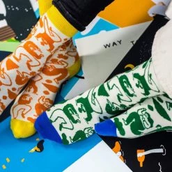 Irish Socksciety Fushia Green - Funny Irish Socks Made In Ireland