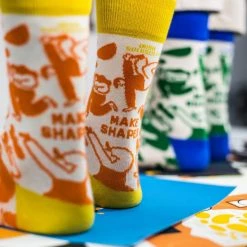 Irish Socksciety Fushia Orange - Funny Irish Socks Made In Ireland