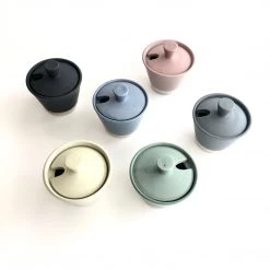 John Ryan Ceramics All Pottery SUGAR BOWL - Soft Grey - Hand Thrown Contemporary Irish Pottery