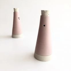 John Ryan Ceramics BABY PINK - Salt & Pepper Shaker - Hand Thrown Contemporary Irish Pottery