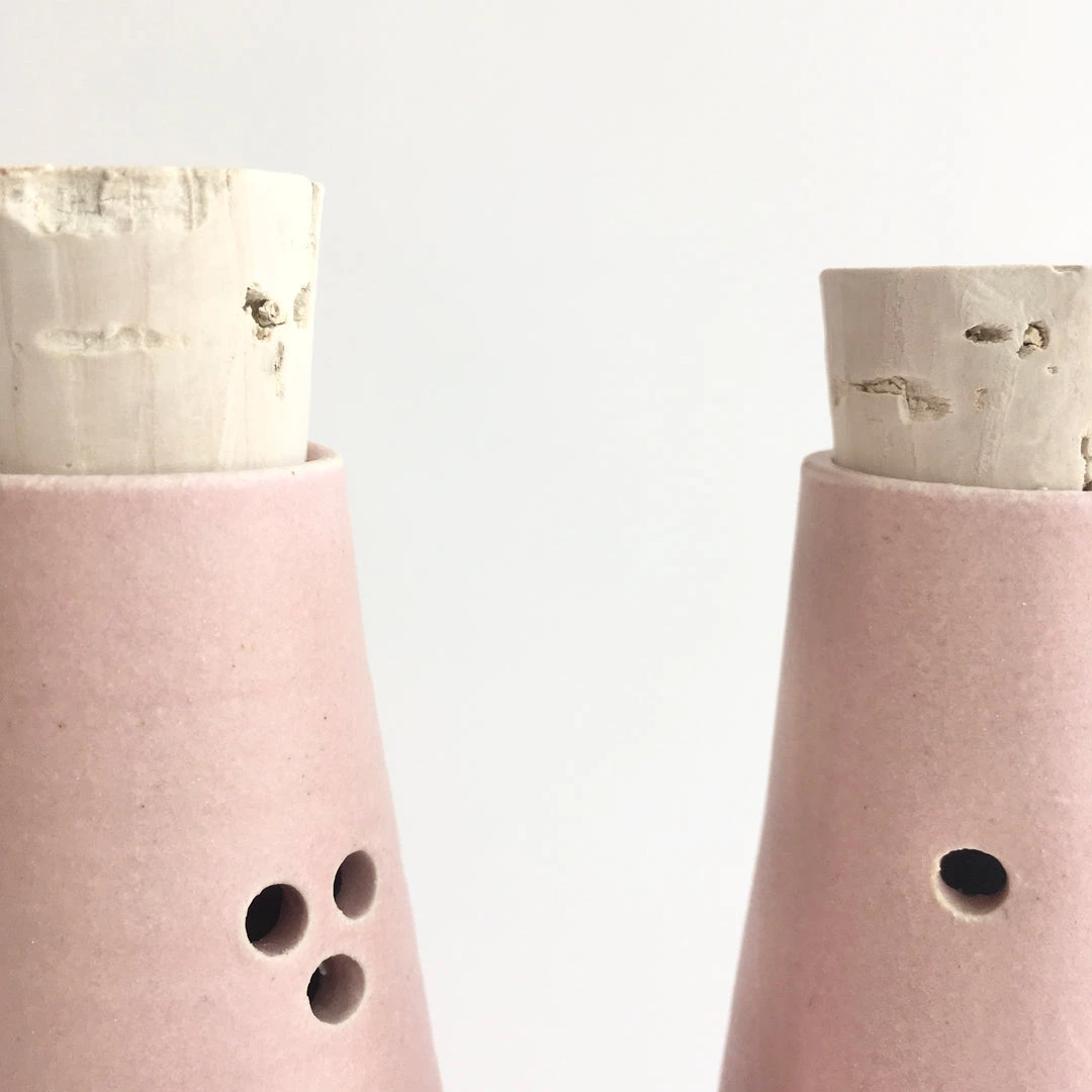 John Ryan Ceramics BABY PINK - Salt & Pepper Shaker - Hand Thrown Contemporary Irish Pottery