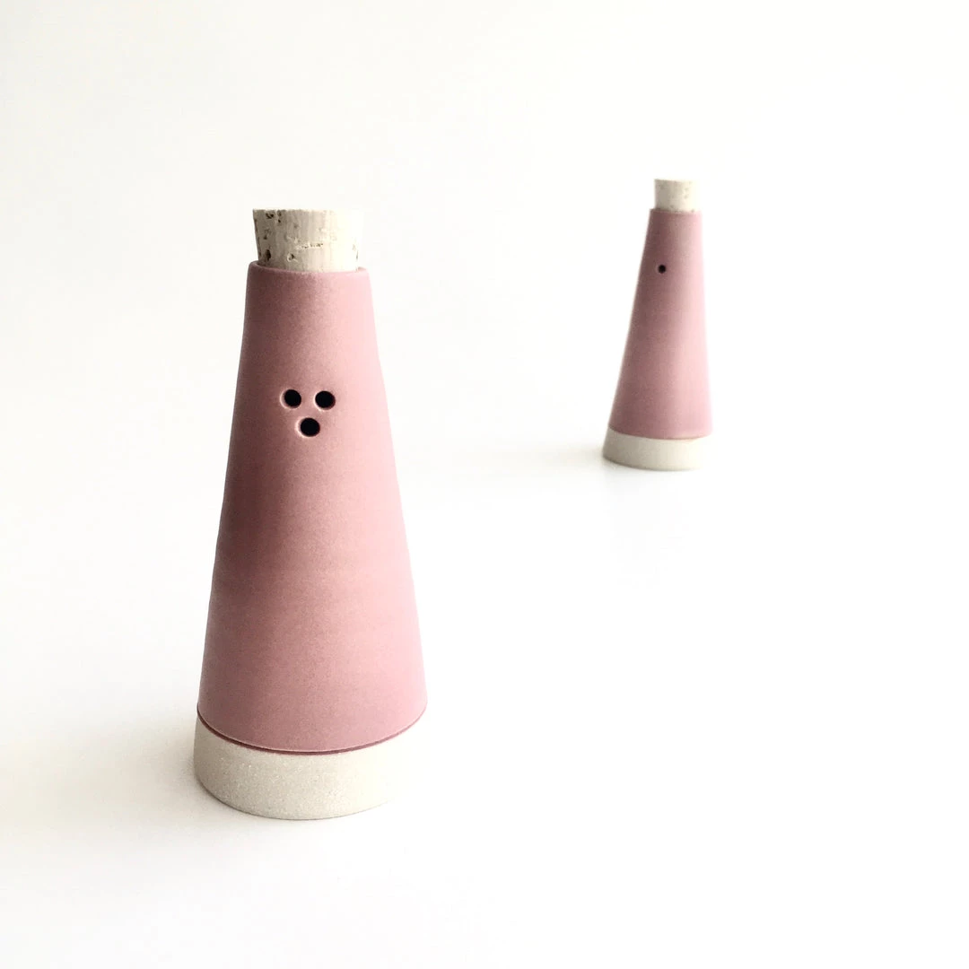 John Ryan Ceramics HOT PINK - Salt & Pepper Shaker - Hand Thrown Contemporary Irish Pottery All Pottery