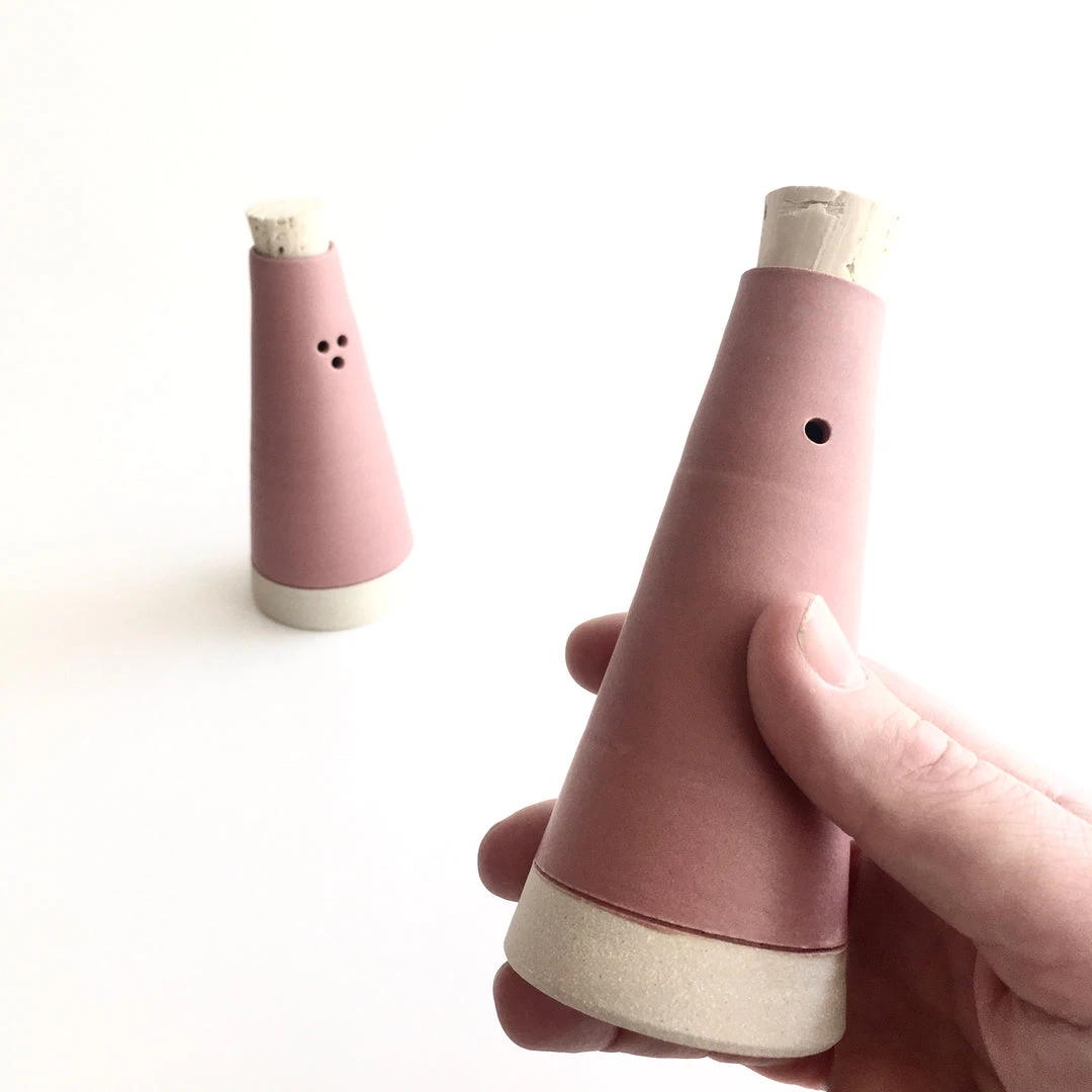John Ryan Ceramics HOT PINK - Salt & Pepper Shaker - Hand Thrown Contemporary Irish Pottery All Pottery