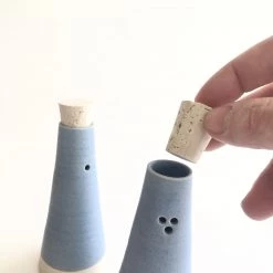 John Ryan Ceramics BOY BLUE - Salt & Pepper Shaker - Hand Thrown Contemporary Irish Pottery