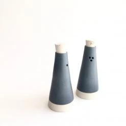 John Ryan Ceramics CHARCOAL - Salt & Pepper Shaker - Hand Thrown Contemporary Irish Pottery