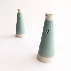 John Ryan Ceramics All Pottery IRISH GREEN - Salt & Pepper Shaker - Hand Thrown Contemporary Irish Pottery