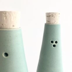 John Ryan Ceramics All Pottery IRISH GREEN - Salt & Pepper Shaker - Hand Thrown Contemporary Irish Pottery