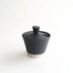 John Ryan Ceramics All Pottery CHARCOAL - Sugar Bowl - Hand Thrown Contemporary Irish Pottery