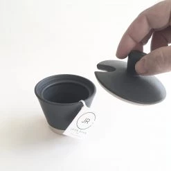 John Ryan Ceramics All Pottery CHARCOAL - Sugar Bowl - Hand Thrown Contemporary Irish Pottery