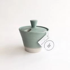 John Ryan Ceramics IRISH GREEN - Sugar Bowl - Hand Thrown Contemporary Irish Pottery All Pottery