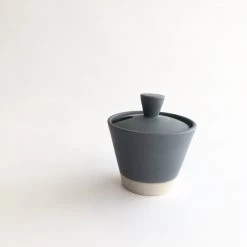 John Ryan Ceramics All Pottery SUGAR BOWL - Soft Grey - Hand Thrown Contemporary Irish Pottery