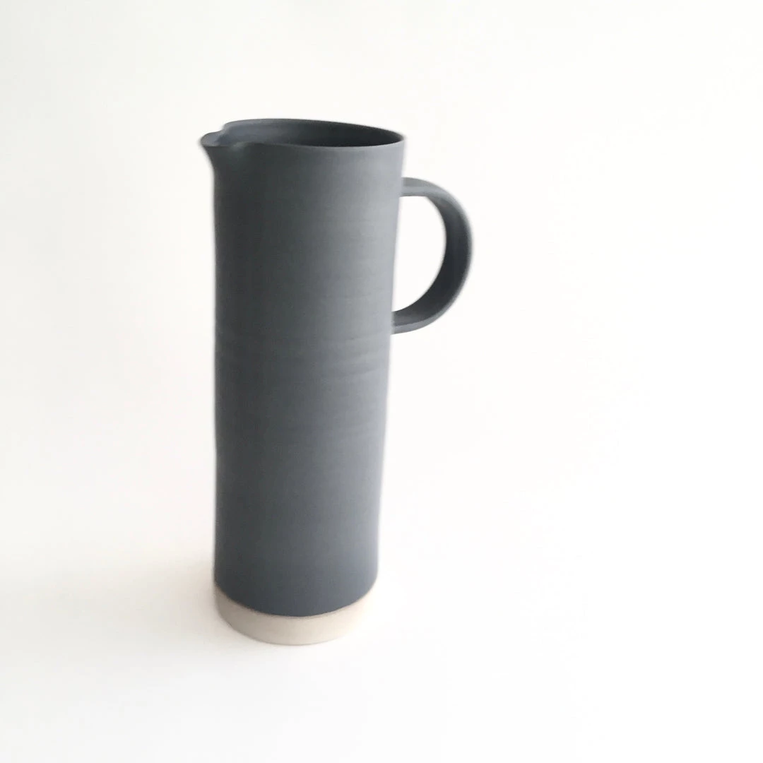 John Ryan Ceramics All Pottery CHARCOAL - Tall Handled Jug - Hand Thrown Contemporary Irish Pottery