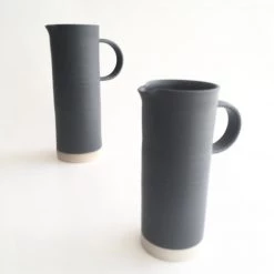 John Ryan Ceramics All Pottery CHARCOAL - Tall Handled Jug - Hand Thrown Contemporary Irish Pottery