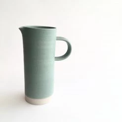 John Ryan Ceramics All Pottery IRISH GREEN - Tall Handled Jug - Hand Thrown Contemporary Irish Pottery