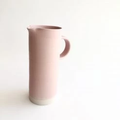 John Ryan Ceramics BABY PINK - Tall Handled Jug - Hand Thrown Contemporary Irish Pottery