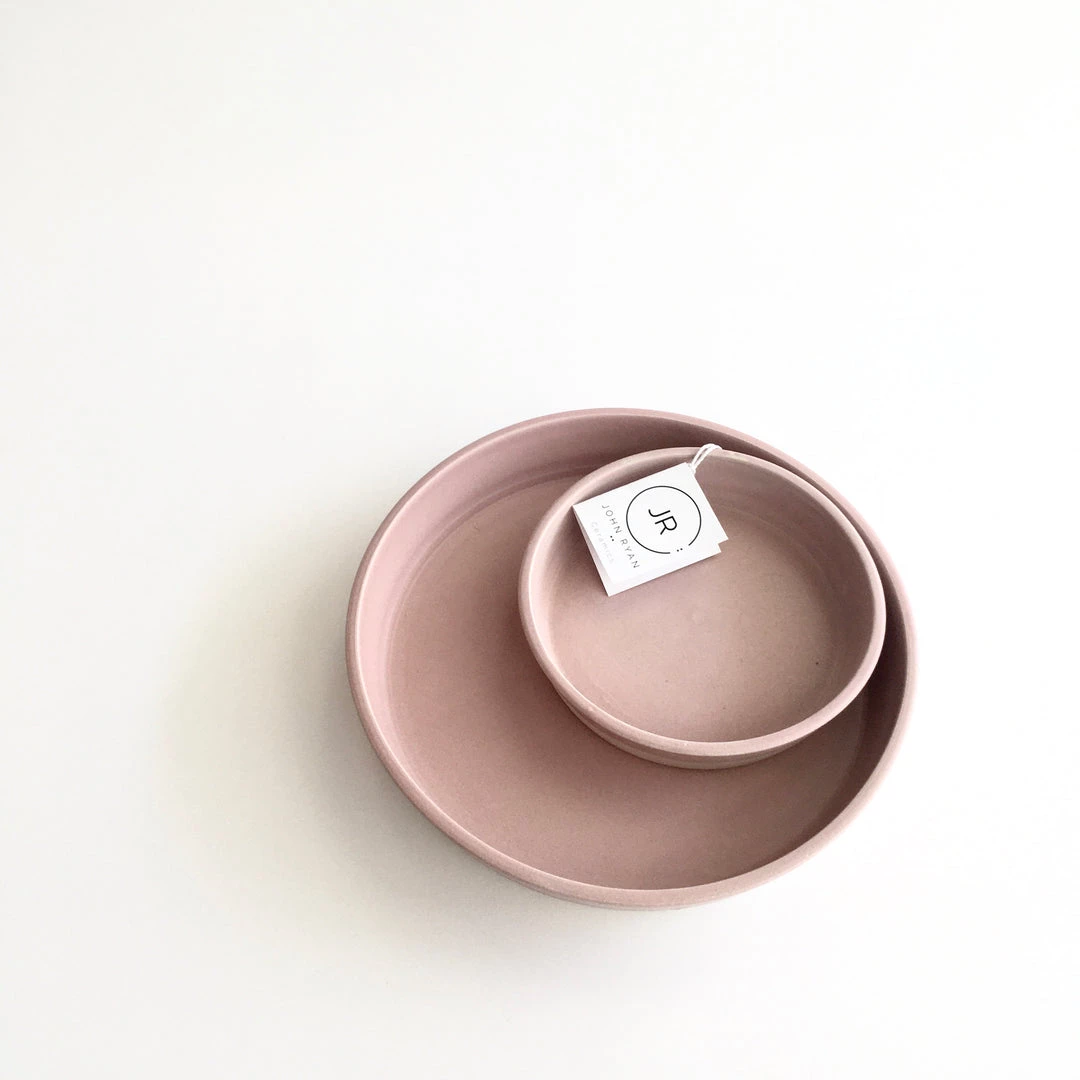 John Ryan Ceramics BABY PINK - Serving Dish - Hand Thrown Contemporary Irish Pottery