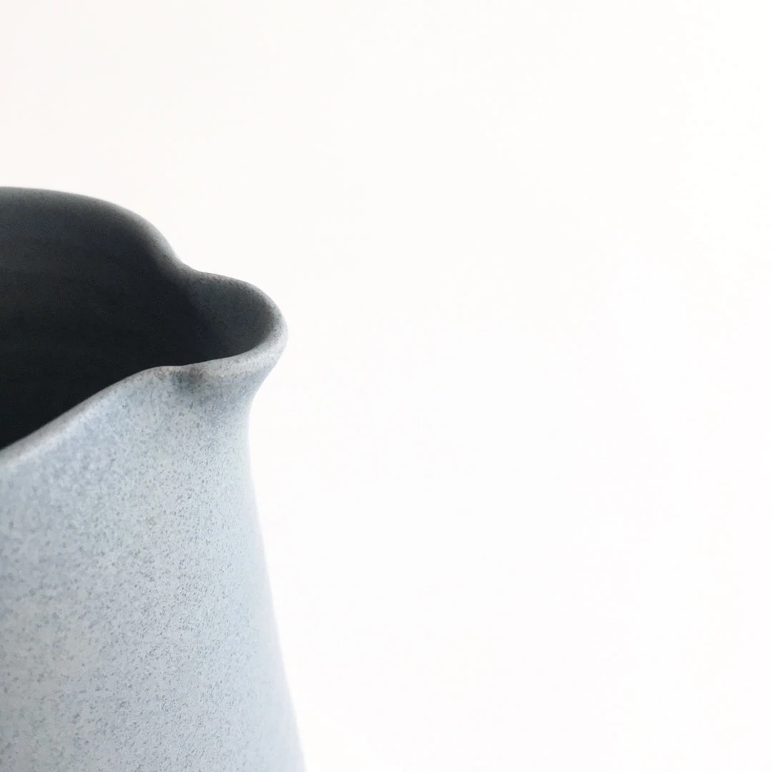 John Ryan Ceramics CONICAL JUG - Soft Grey - Handled - Hand Thrown Contemporary Irish Pottery All Pottery