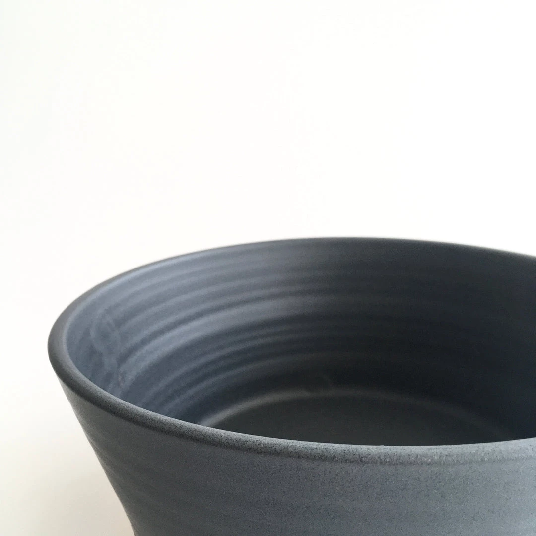 John Ryan Ceramics CHARCOAL - Fruit Bowl - Hand Thrown Contemporary Irish Pottery All Pottery