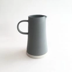 John Ryan Ceramics CONICAL JUG - Soft Grey - Handled - Hand Thrown Contemporary Irish Pottery All Pottery