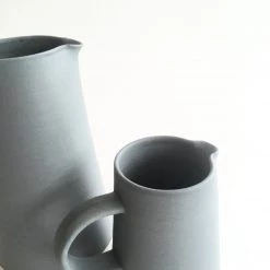 John Ryan Ceramics CONICAL JUG - Soft Grey - Handled - Hand Thrown Contemporary Irish Pottery All Pottery