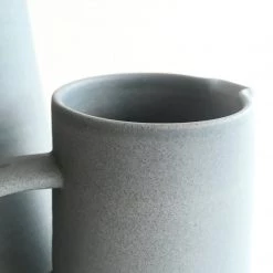 John Ryan Ceramics CONICAL JUG - Soft Grey - Handled - Hand Thrown Contemporary Irish Pottery All Pottery