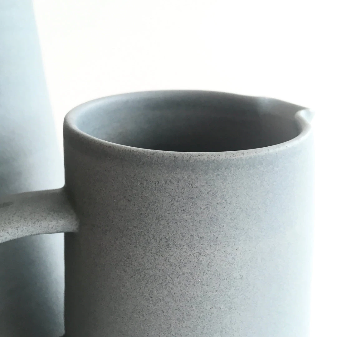 John Ryan Ceramics CONICAL JUG - Soft Grey - Handled - Hand Thrown Contemporary Irish Pottery All Pottery